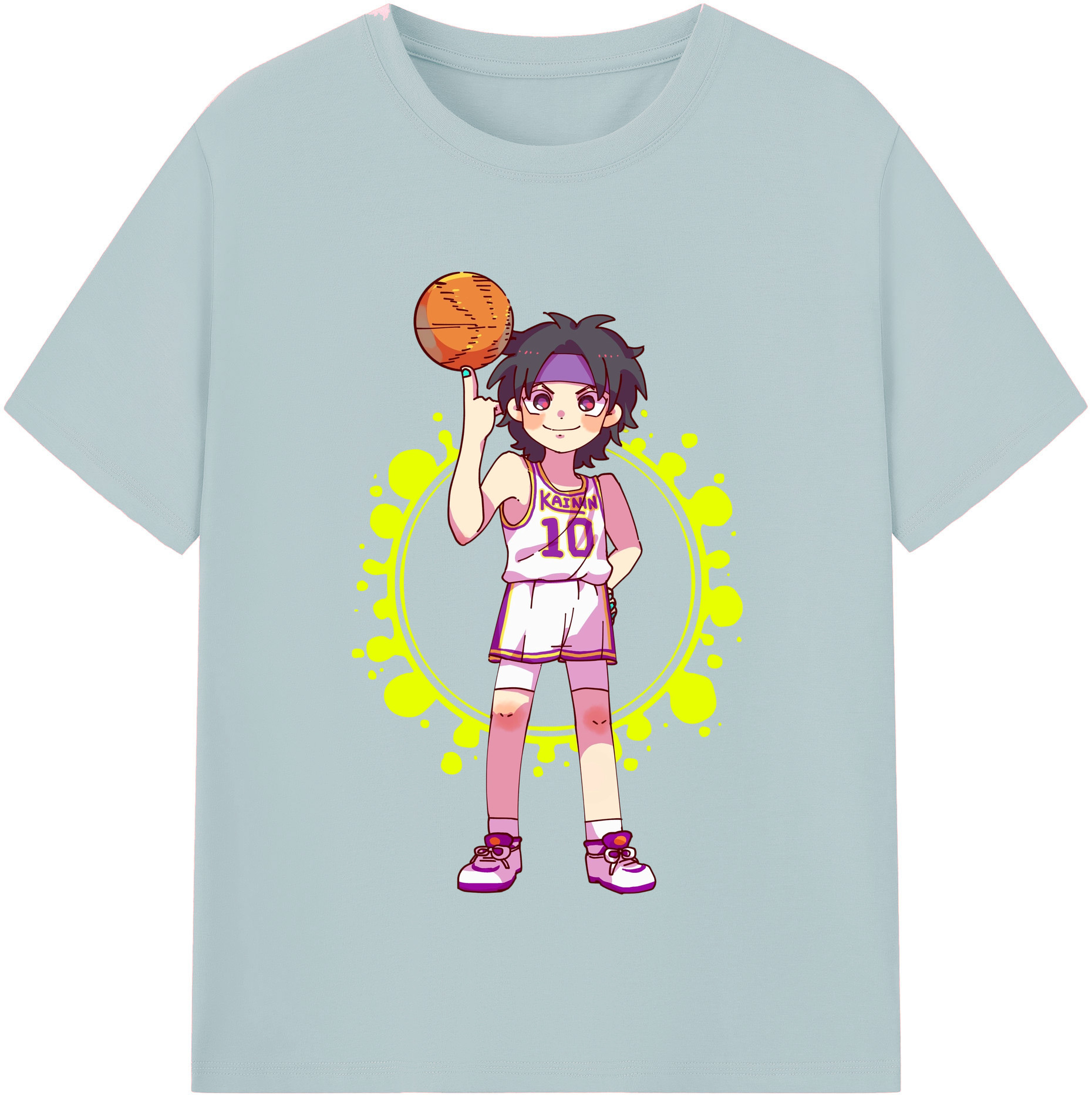 SLAM DUNK／スラムダンク 綿100％半袖Tシャツ（フロントプリント）